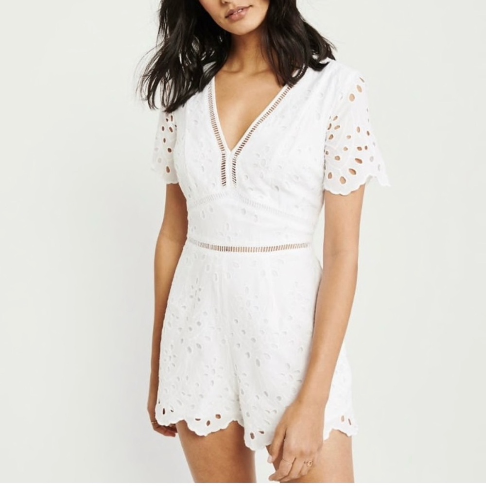 Abercrombie & Fitch Eyelet Romper